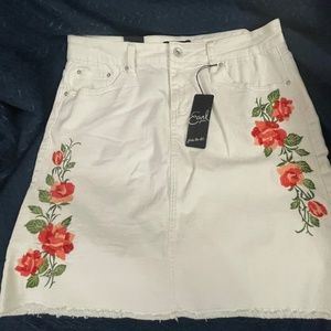 White Earl Jean skirt